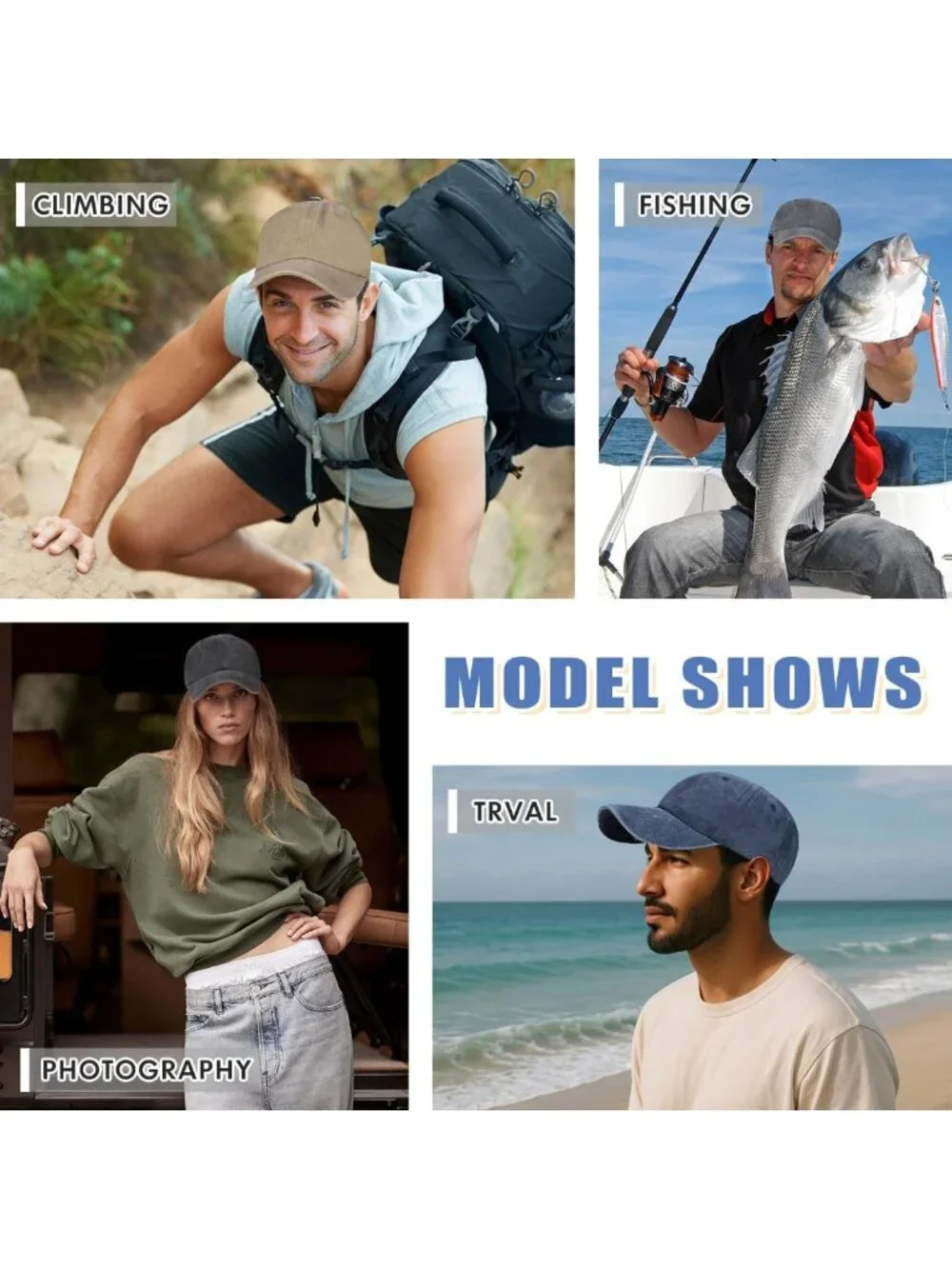 6-Pack Unisex Vintage Washed Cotton Baseball Caps - Soft Adjustable Dad Hats